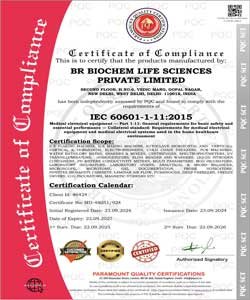 IEC 60601-1-11:2015 Certificate Thumbnail